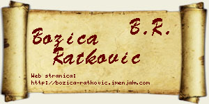 Božica Ratković vizit kartica